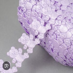 Lavender Teddy Bear Ribbon for Kids, Crafts, Projects